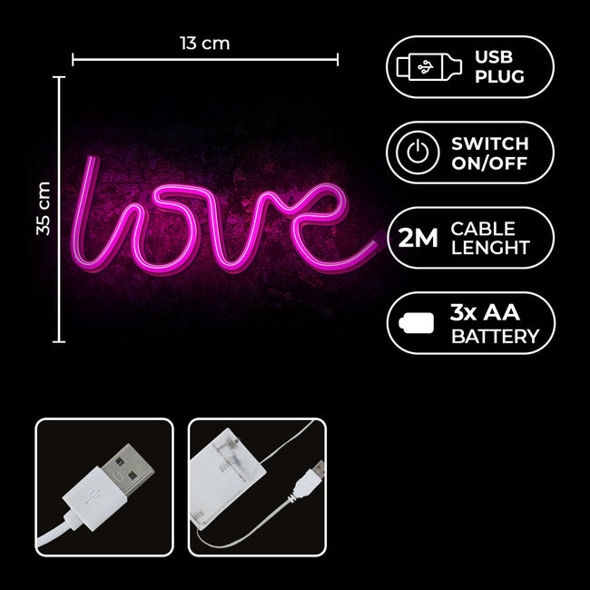 Lampara Forever Neon Led Love Pink Main Image