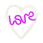 Lampara Forever Neon Led Love Heart Purple White