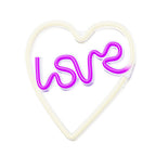 Lampara Forever Neon Led Love Heart Purple White
