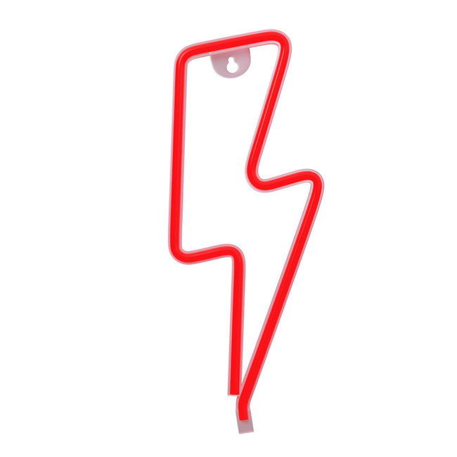 Lampara Forever Neon Led Light Bolt Red Bat+usb Hover Image