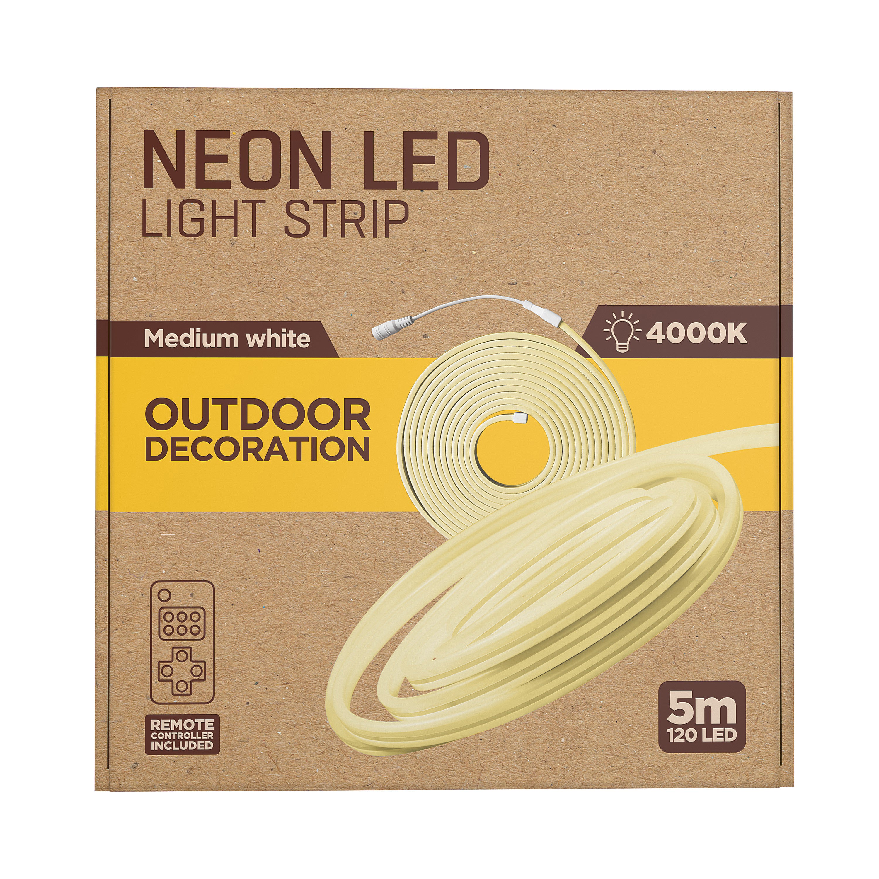 Tira Led Muvit Io Neon Ip65 4000w 5m Blanco Medio