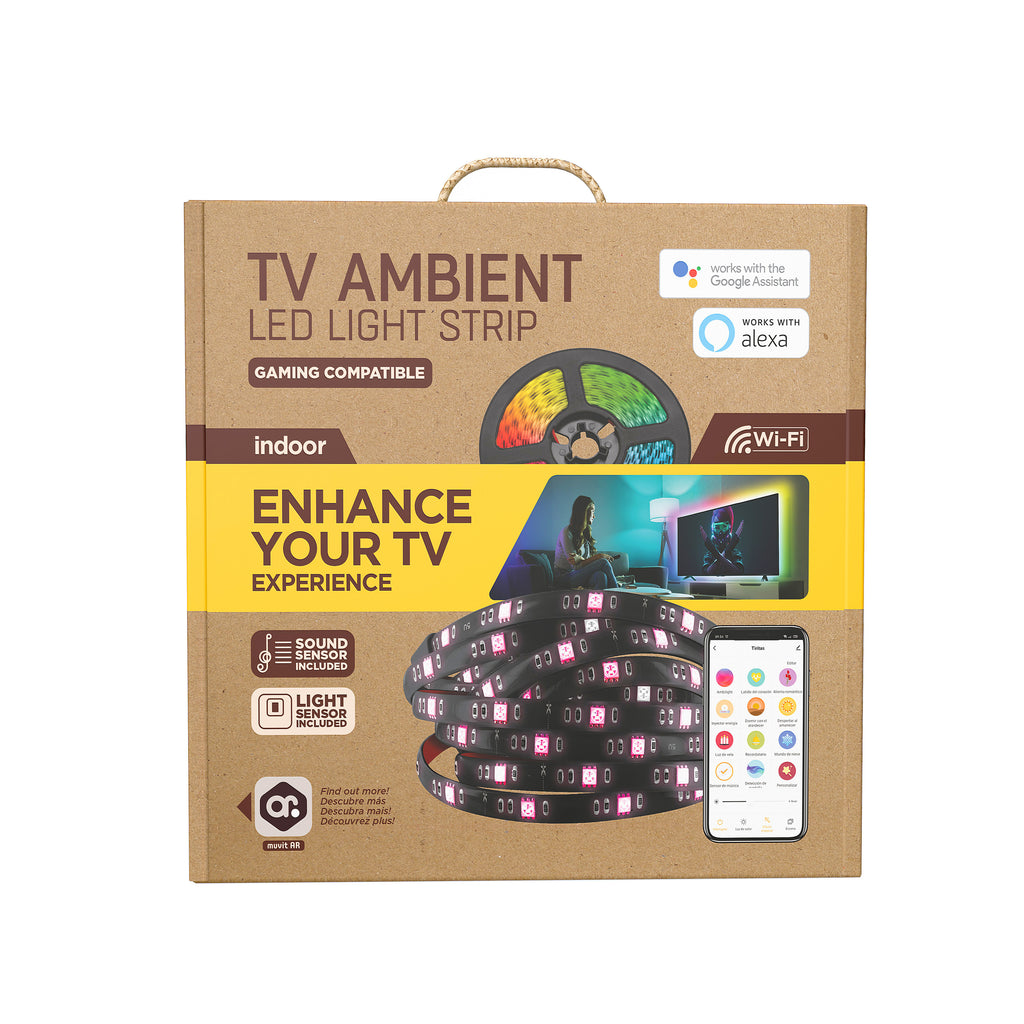Tira Led Muvit Io Wifi Tv Rgb 3m Usb