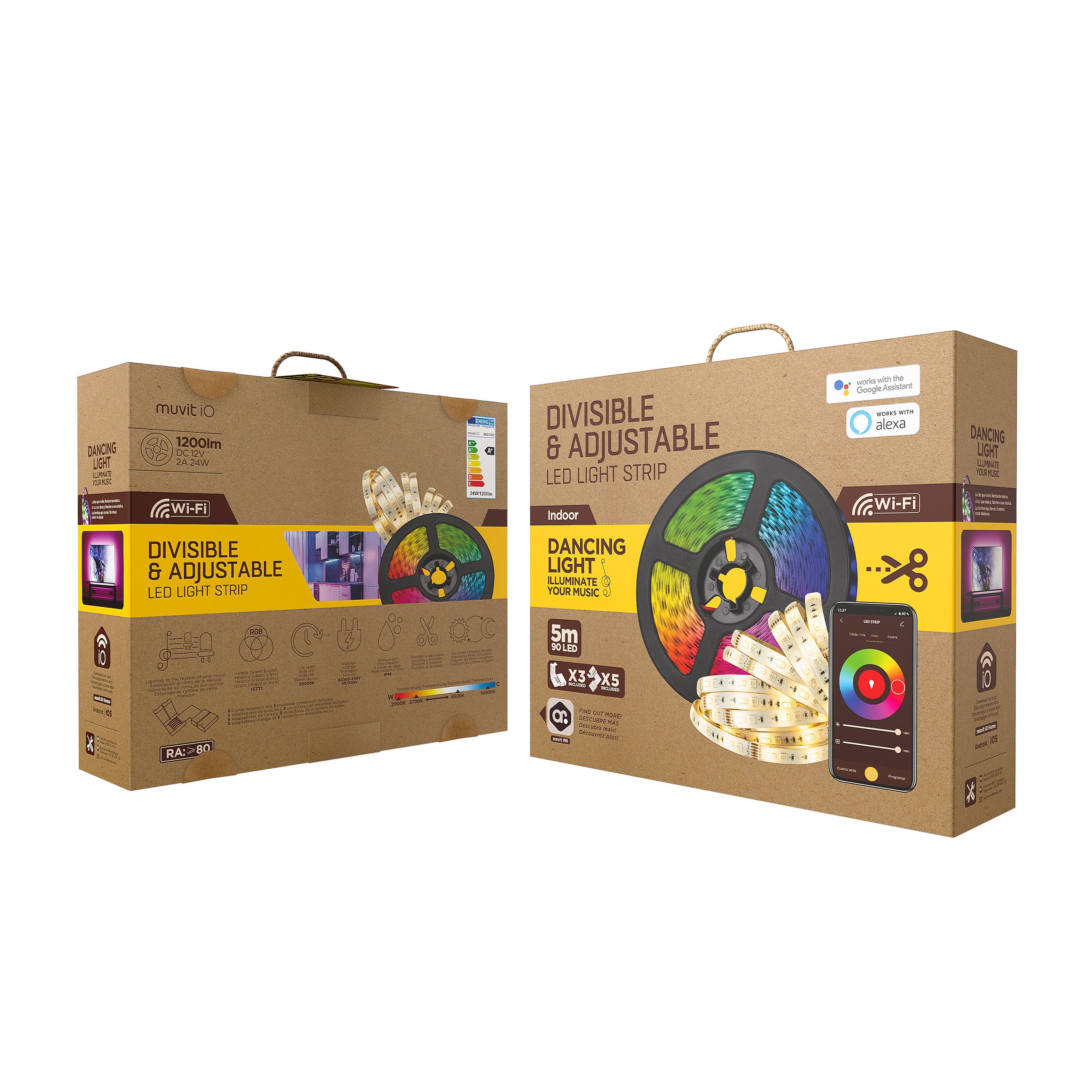Tira Led Muvit Io Wifi Rgb+cct 5m