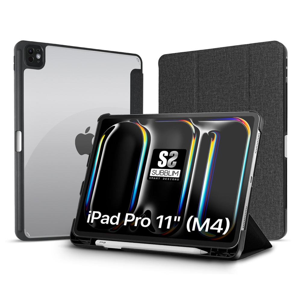 Funda Subblim Clear Shock Case Para Ipad Pro 11 Pulgadas 2024 Negro
