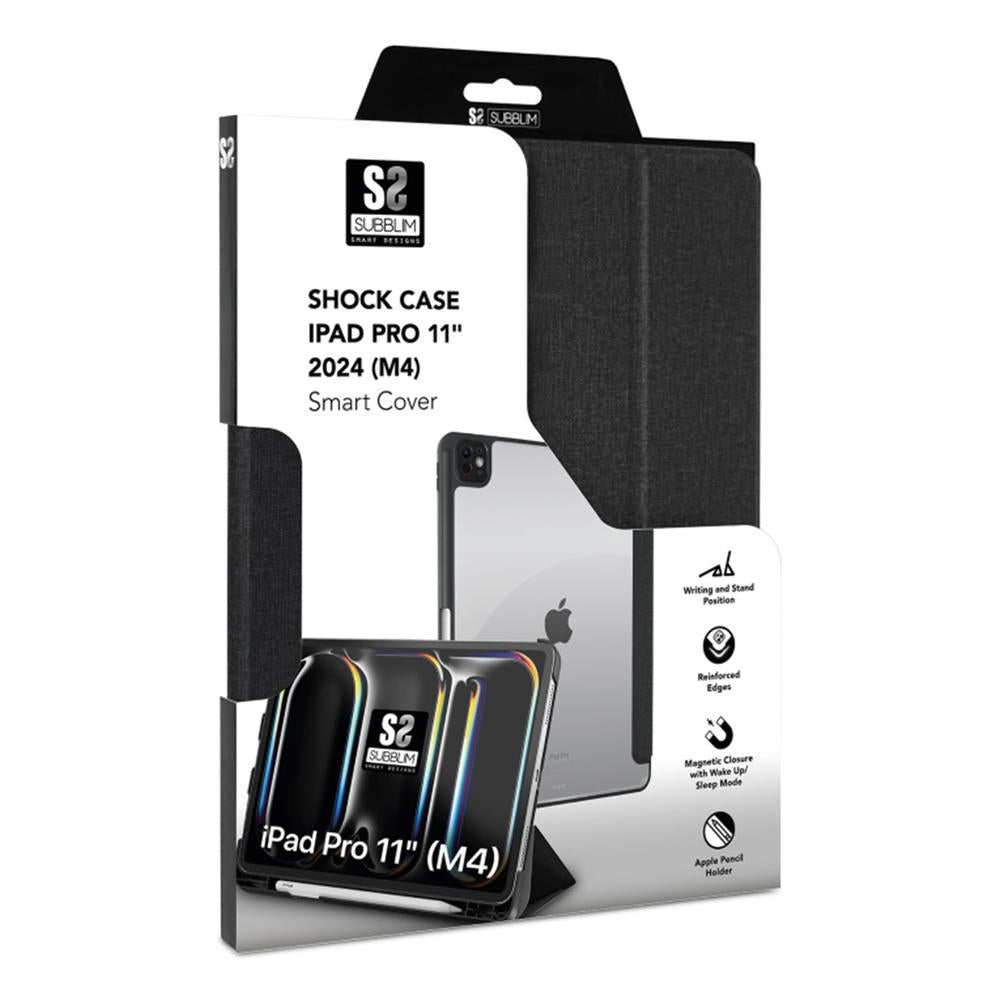 Funda Subblim Clear Shock Case Para Ipad Pro 11 Pulgadas 2024 Negro