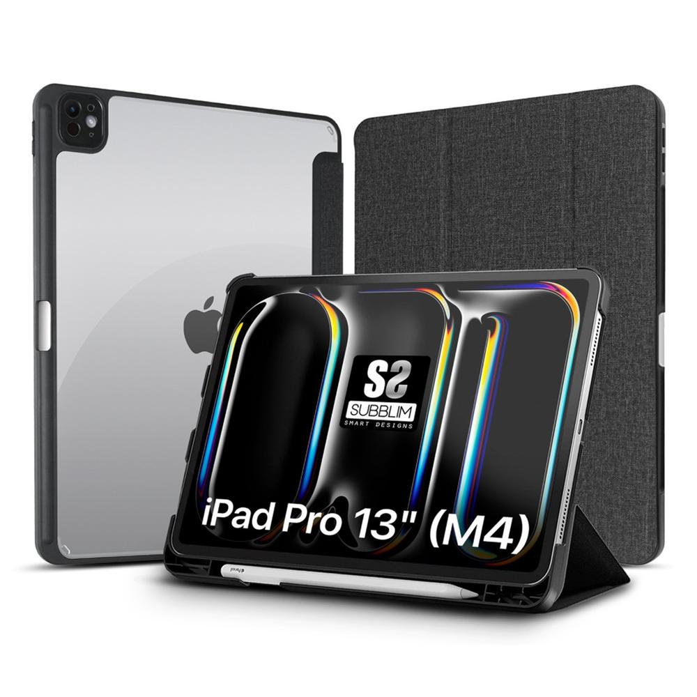 Funda Subblim Clear Shock Case Para Ipad Pro 12.9 Pulgadas 2024 Negro