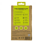 Funda Muvit Recycletek Para Apple Iphone 16 Transparente + Protector Cristal Templado Marco Negro