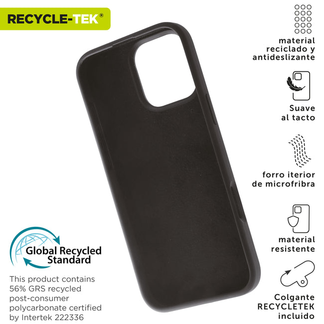Funda Muvit Recycletek Liquid Silicone Para Apple Iphone 16 Pro Max Negra Main Image