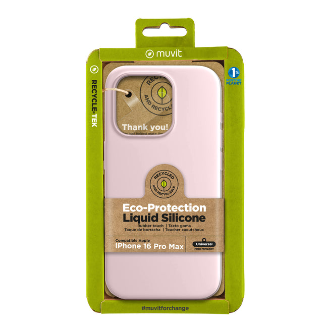 Funda Muvit Recycletek Liquid Silicone Para Apple Iphone 16 Pro Max Rosa Hover Image