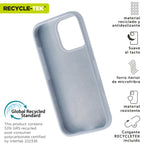 Funda Muvit Recycletek Liquid Silicone Para Apple Iphone 16 Pro Azul Cielo
