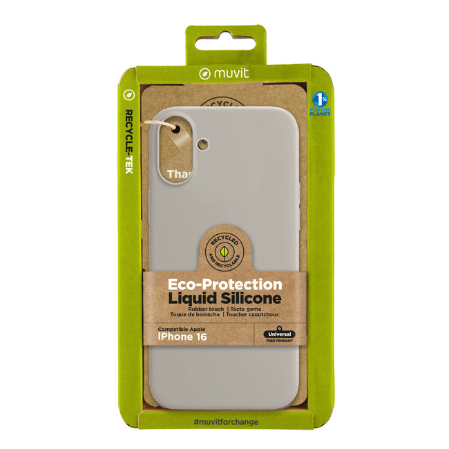 Funda Muvit Recycletek Liquid Silicone Para Apple Iphone 16 Nude Hover Image