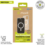 Funda Muvit Recycletek Magsafe Para Apple Iphone 16 Pro Transparente
