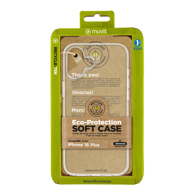 Funda Muvit Recycletek Para Apple Iphone 16 Plus Transparente Hover Image