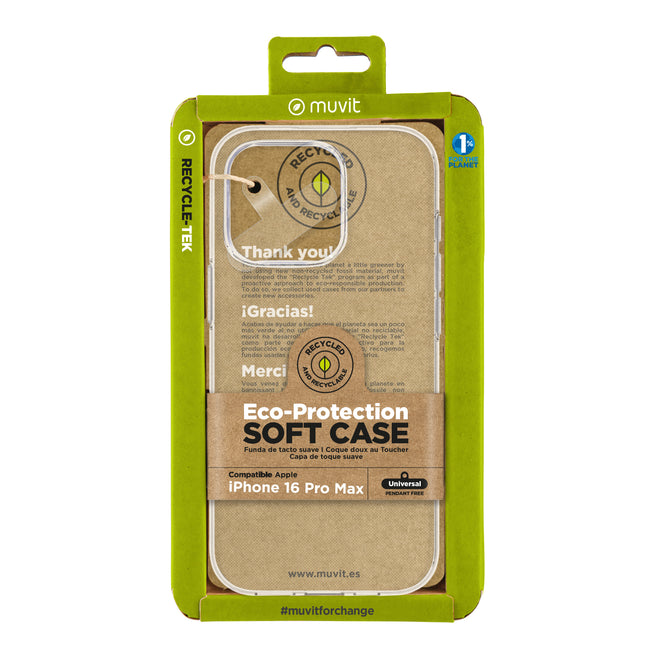 Funda Muvit Recycletek Para Apple Iphone 16 Pro Max Transparente Hover Image