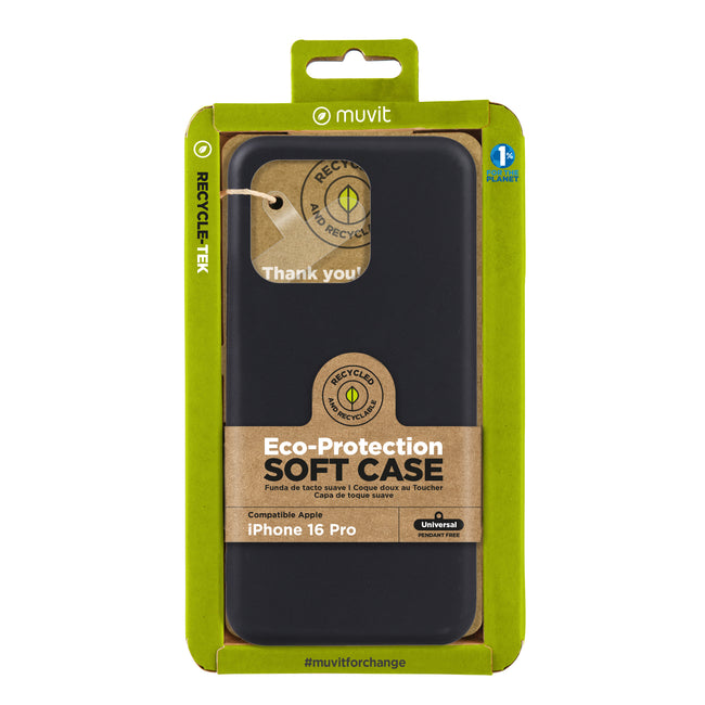 Funda Muvit Recycletek Para Apple Iphone 16 Pro Negra Hover Image