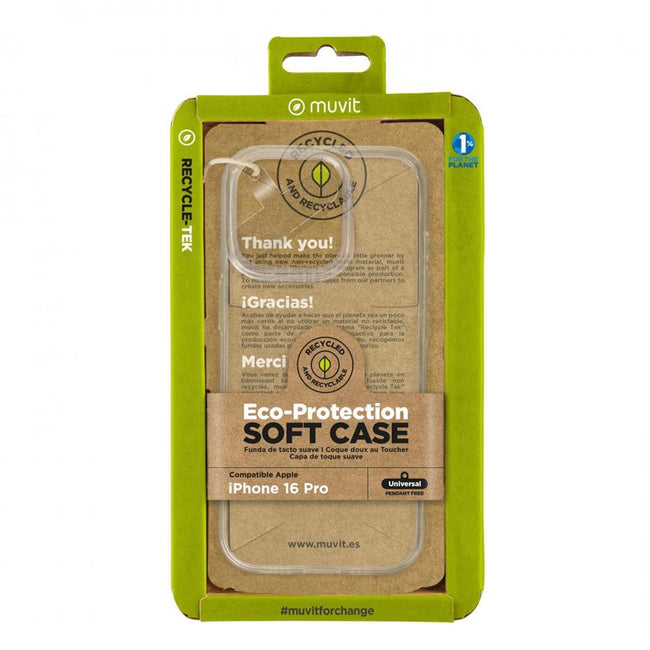 Funda Muvit Recycletek Para Apple Iphone 16 Pro Transparente Hover Image