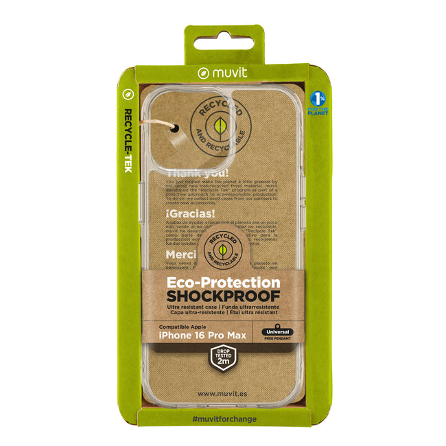 Funda Muvit Shockproof 2m Para Apple Iphone 16 Pro Max Transparente Hover Image