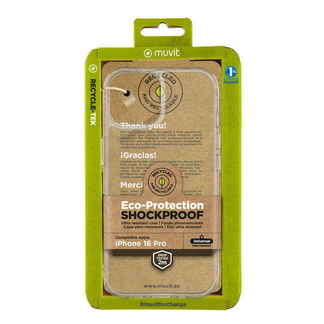 Funda Muvit Shockproof 2m Para Apple Iphone 16 Pro Transparente Hover Image