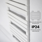 Yoevu - Radiador Toallero Eléctrico Bajo Consumo 500w Ip24 Blanco