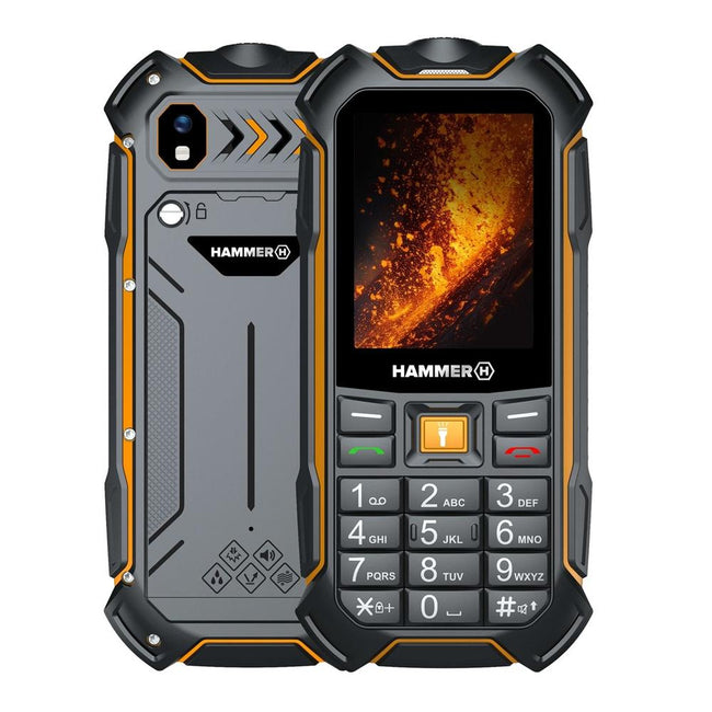 Telefono Movil Rugerizado Hammer Boost 2 Lte 2.4 Pulgadas - 2mpx - 4g - Negro - Naranja Hover Image