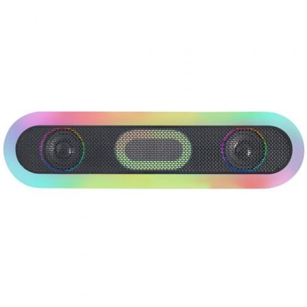 Barra De Sonido Bluetooth Mars Gaming Msborb Negro 20w Iluminacion Rgb 360