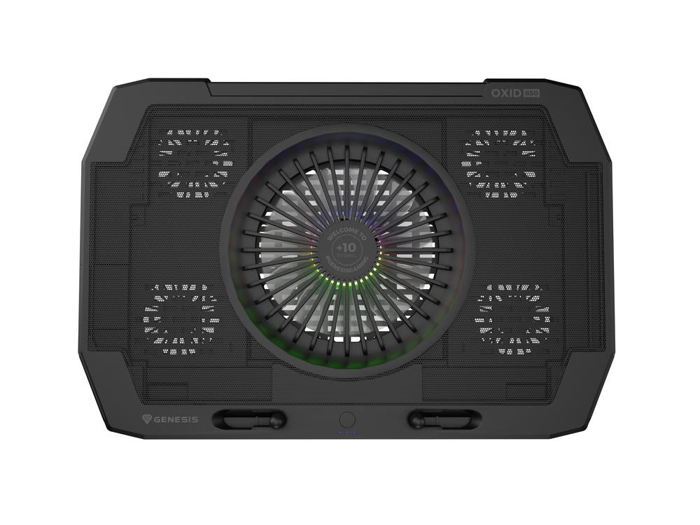 Base Refrigeradora Genesis Oxid 850 Rgb Para Portatil 15.6 Pulgadas - 17.3 Pulgadas Usb