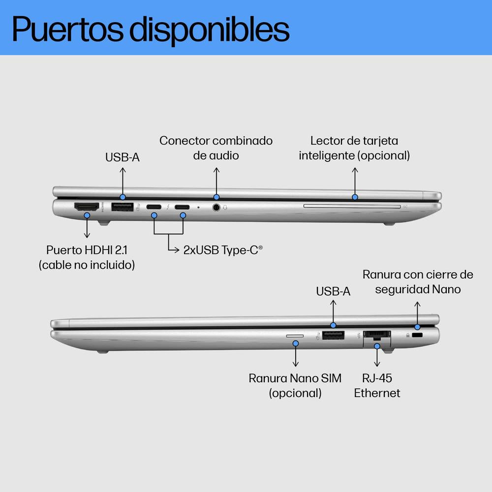 Portatil Hp Elitebook 630 G11 Notebook U5 - 125u 16gb Ssd 512gb 13.3 Pulgadas