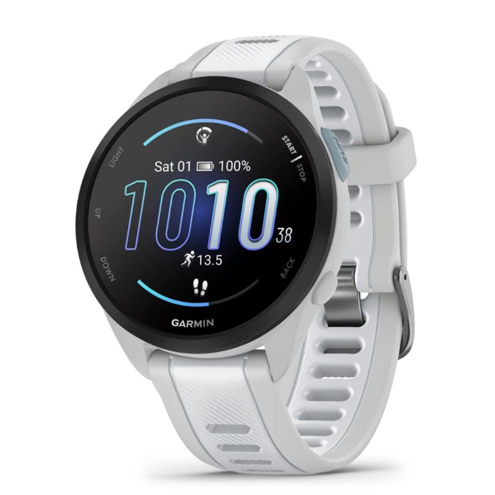 Smartwatch Garmin Forerunner 165 43mm Blanco Reloj Inteligente Para Correr Con Gps - Pantalla Táctil Amoled - Métricas Optimizadas - Planes De Entrenamiento - Pay - Autónomía De 11 Días