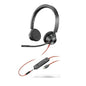 Auriculares Poly Estéreo Blackwire 3325 Con Certificación Microsoft Teams Usb - C + Conector De 3 -5 Mm + Adaptador Usb - C - A