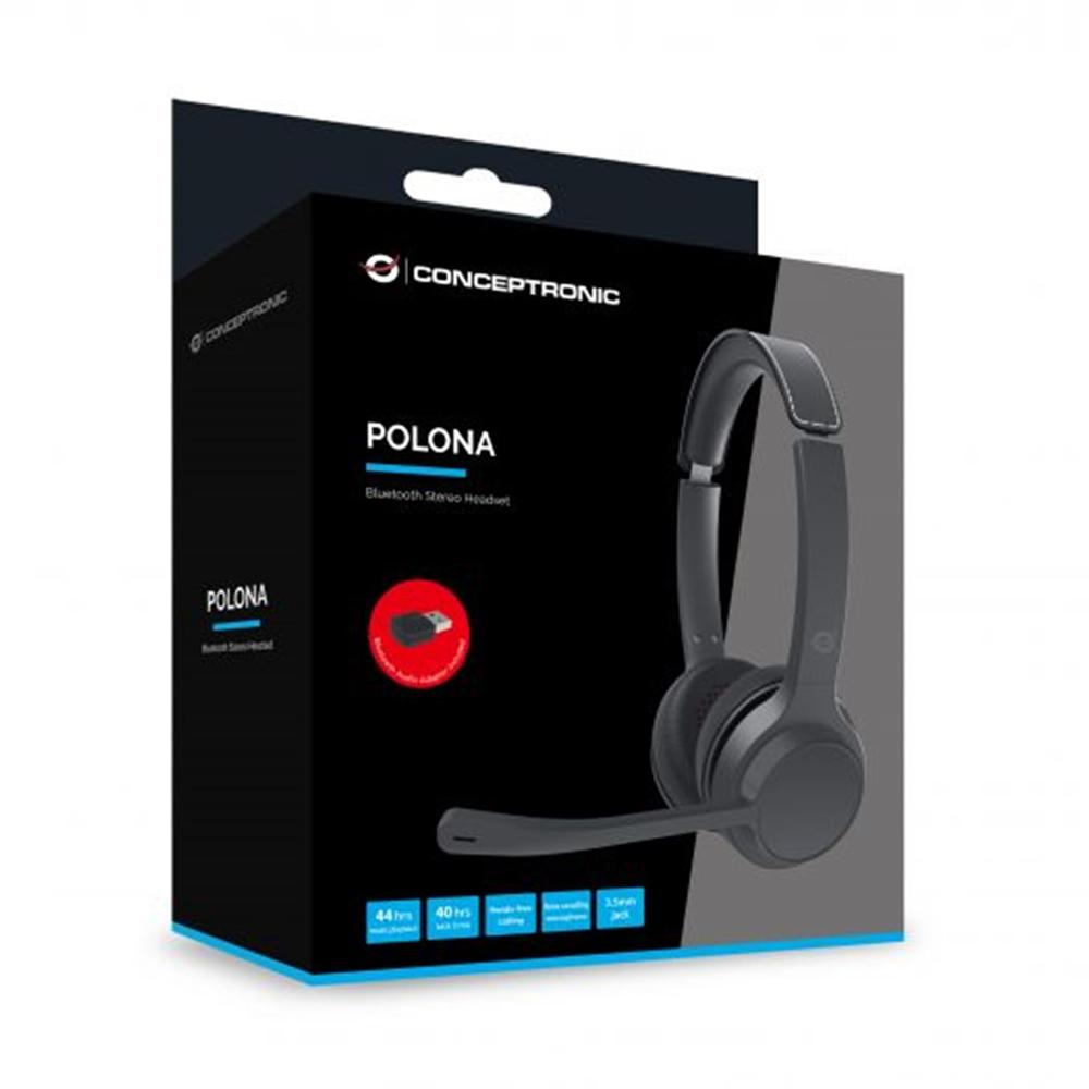 Auriculares Conceptronic Polona04ba Inalambrico Negro