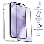 Carcasa Myway Para Apple Iphone 15 Pro Max Transparente + Protector Pantalla Cristal Templado