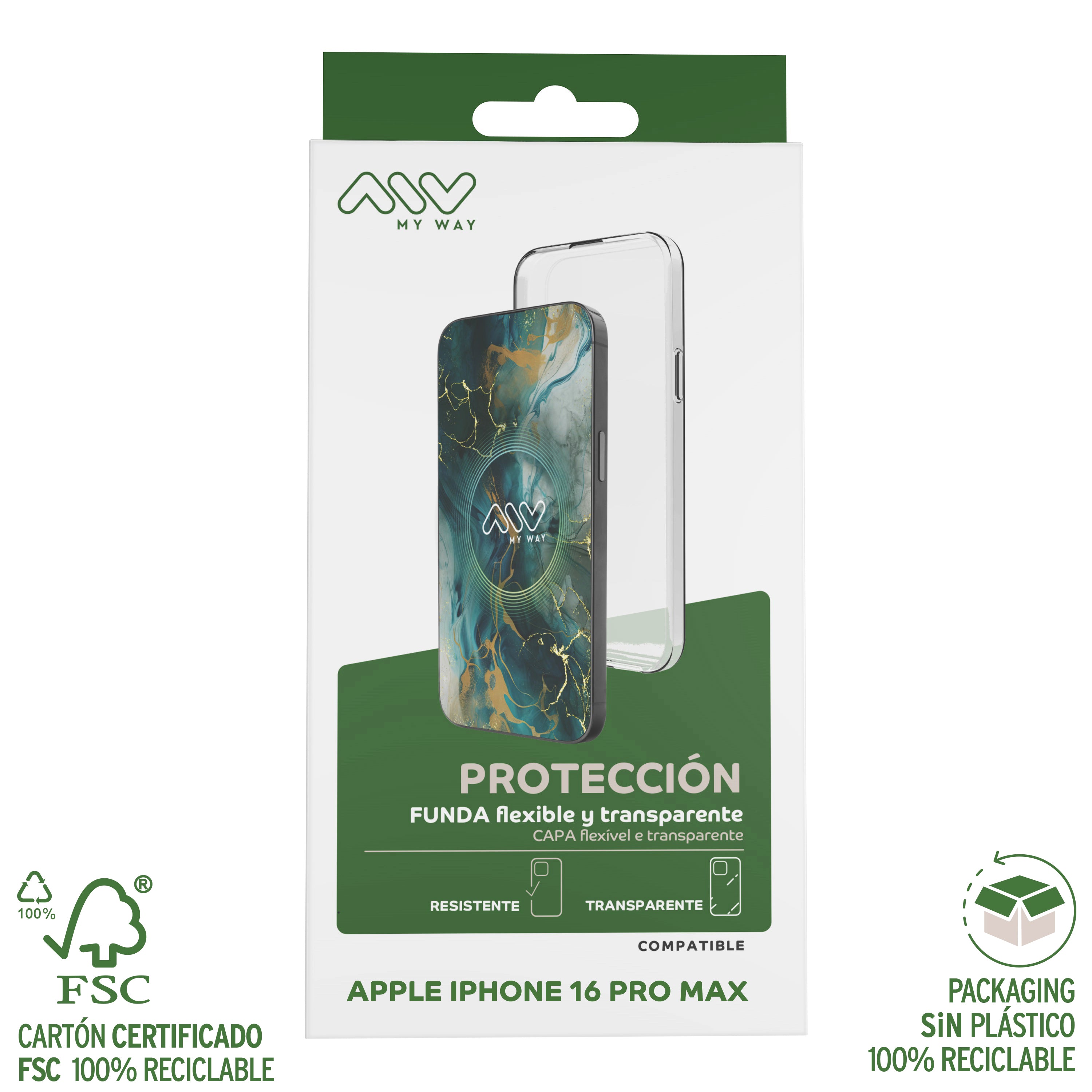Carcasa Myway Para Apple Iphone 16 Pro Max Transparente