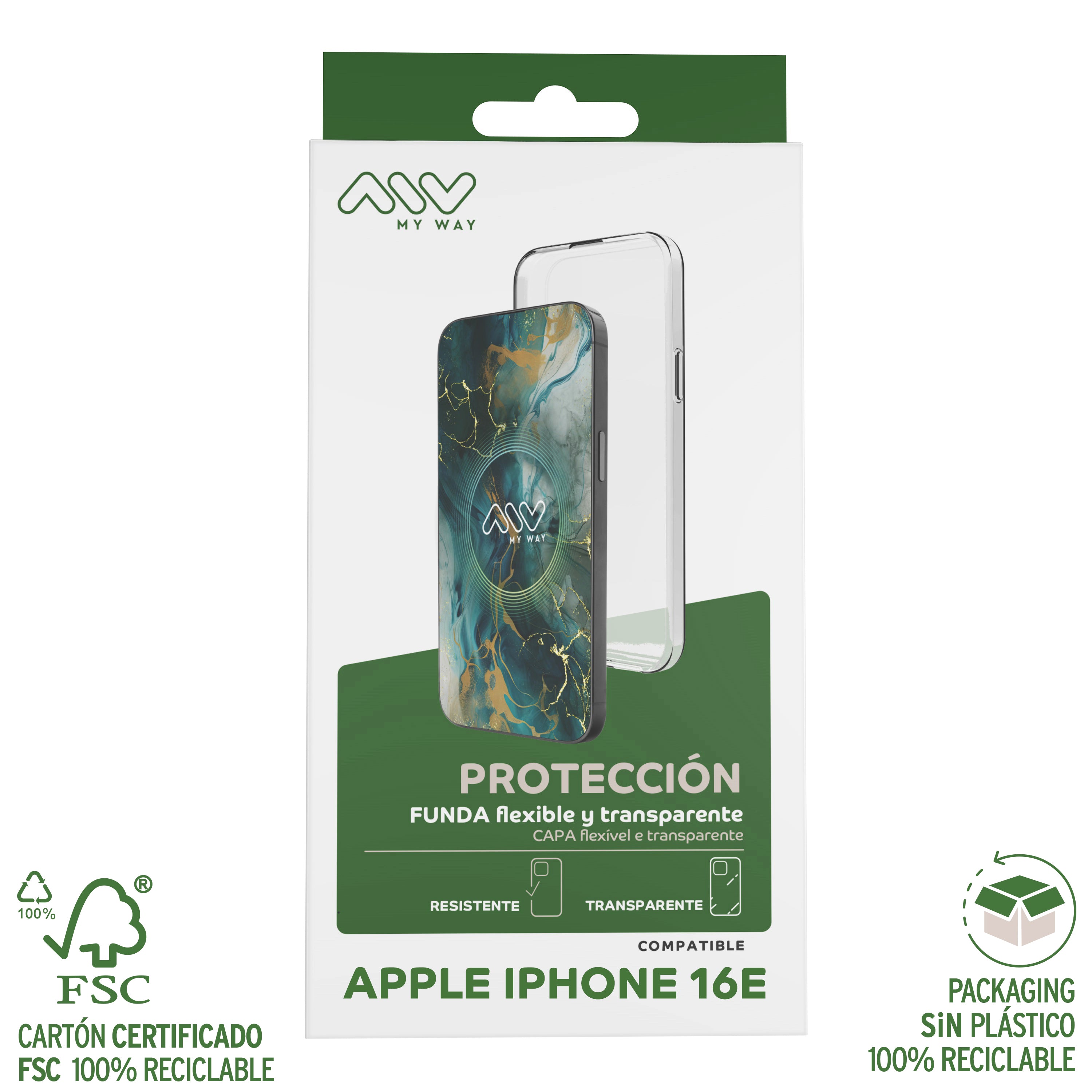 Carcasa Myway Para Apple Iphone 16e Transparente