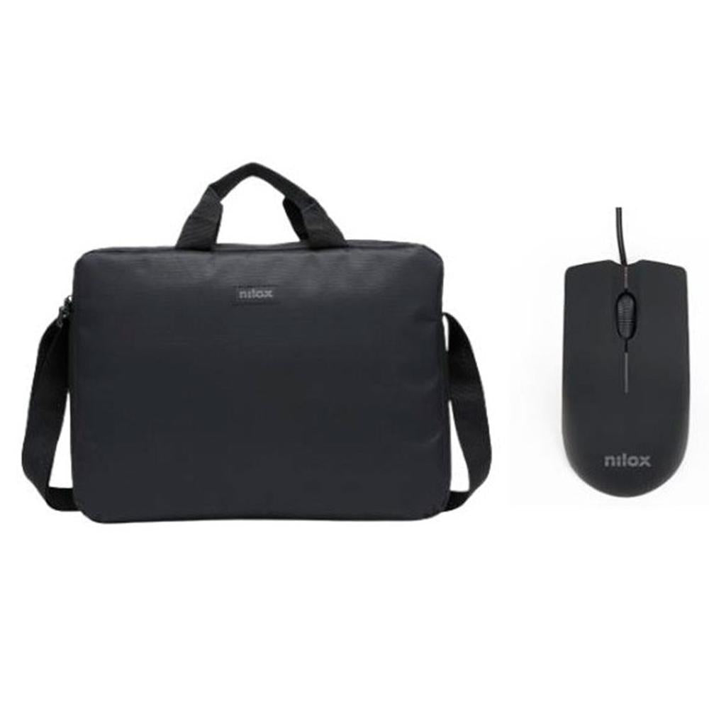 Maletin Nilox Para Portatil 15.6 Pulgadas Negro + Raton Usb