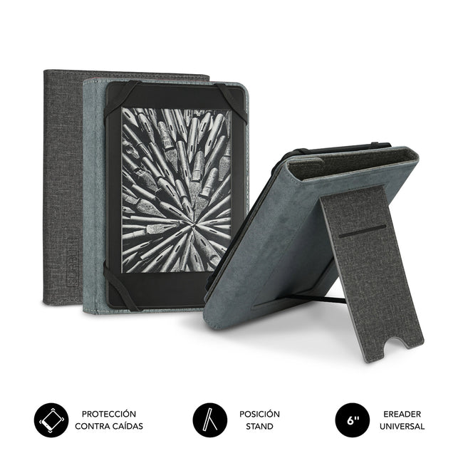 Funda Subblim Clever Ebook Case 6 Pulgadas Stand Case Gris Hover Image