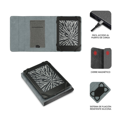 Funda Subblim Clever Ebook Case 6 Pulgadas Stand Case Gris Main Image