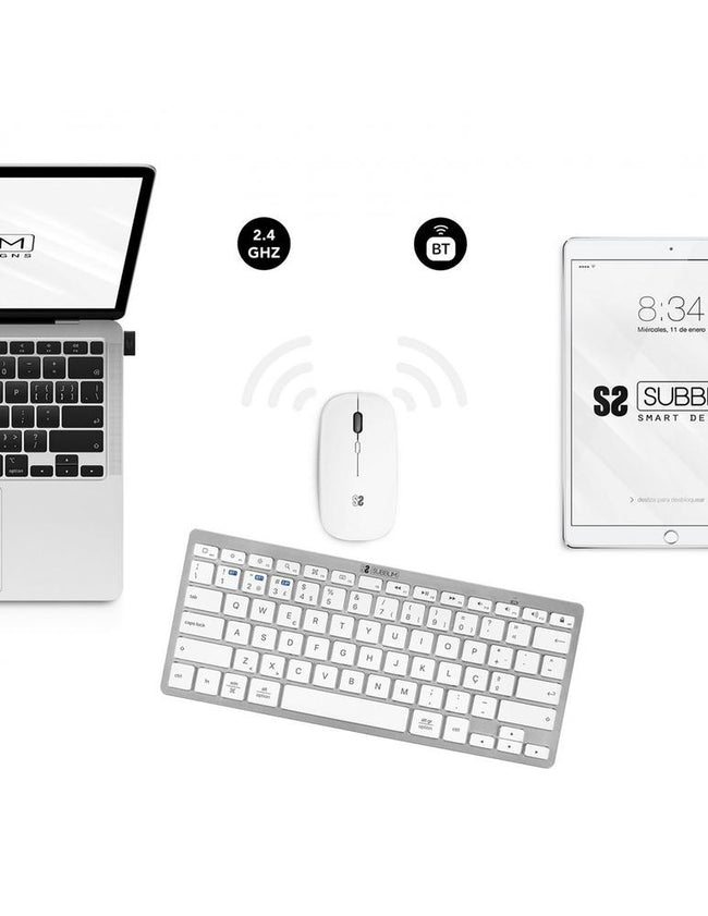 Teclado + Raton Subblim Combo Plata Portugues Main Image