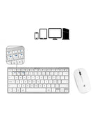 Teclado + Raton Subblim Combo Plata Portugues