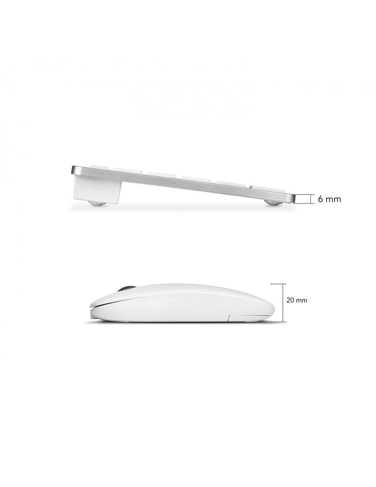 Teclado + Raton Subblim Combo Plata Portugues