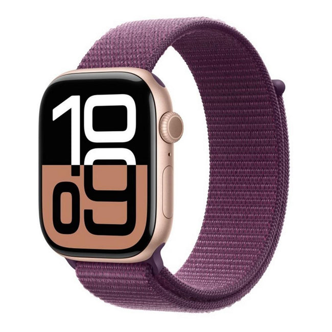Apple Watch Series 10 Gps 46mm Rose Gold Aluminium Case With Plum Sport Loop Reacondicionado Hover Image