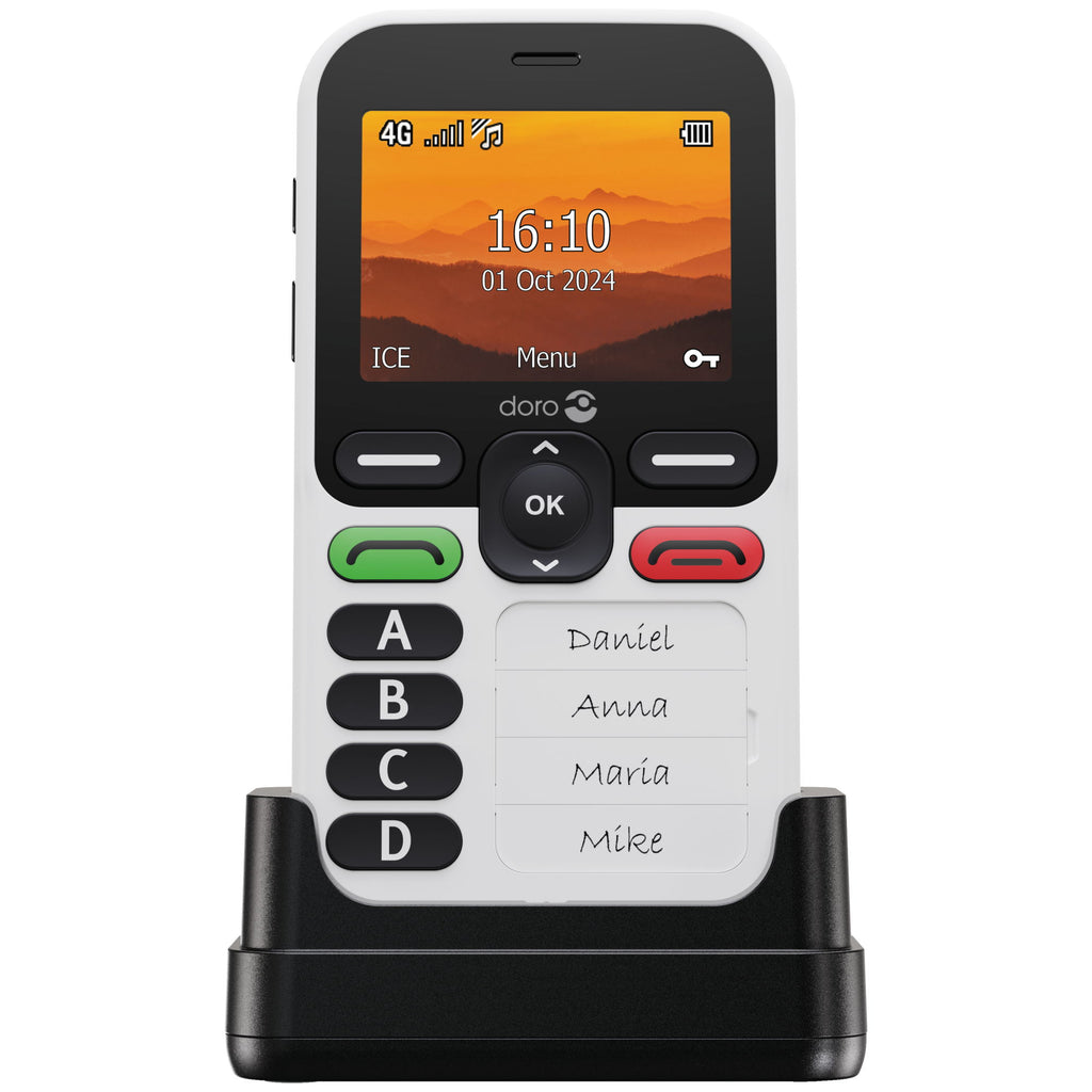 Telefono Movil Doro Leva X10 - 2.4 Pulgadas - 4g - Blanco - Negro