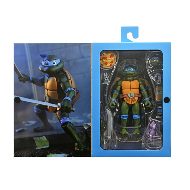 Figura Neca Teenage Mutant Ninja Turtles Cartoon Ultimate Leonardo Vhs Scale Action 18cm Hover Image