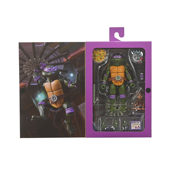Figura Neca Teenage Mutant Ninja Turtles Cartoon Ultimate Donatello Vhs Scale Action 18cm Hover Image