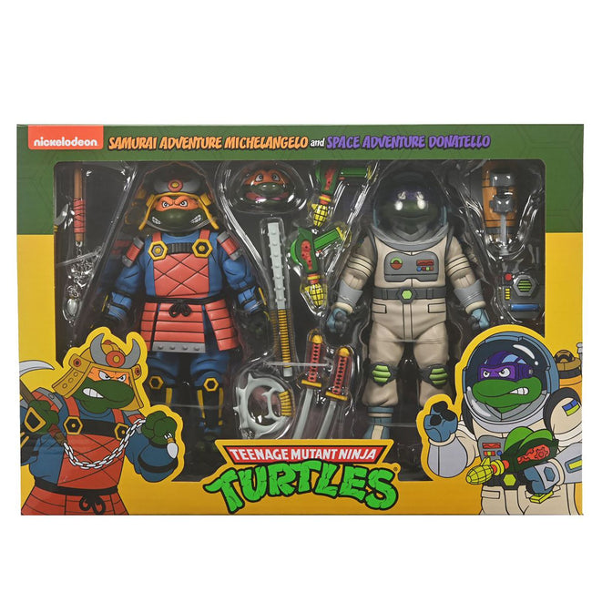 Figura Neca Teenage Mutant Ninja Turtles Space Adventure Donatello & Samurai Adventure Michelangelo Pack 2 Scale Action 18cm Hover Image