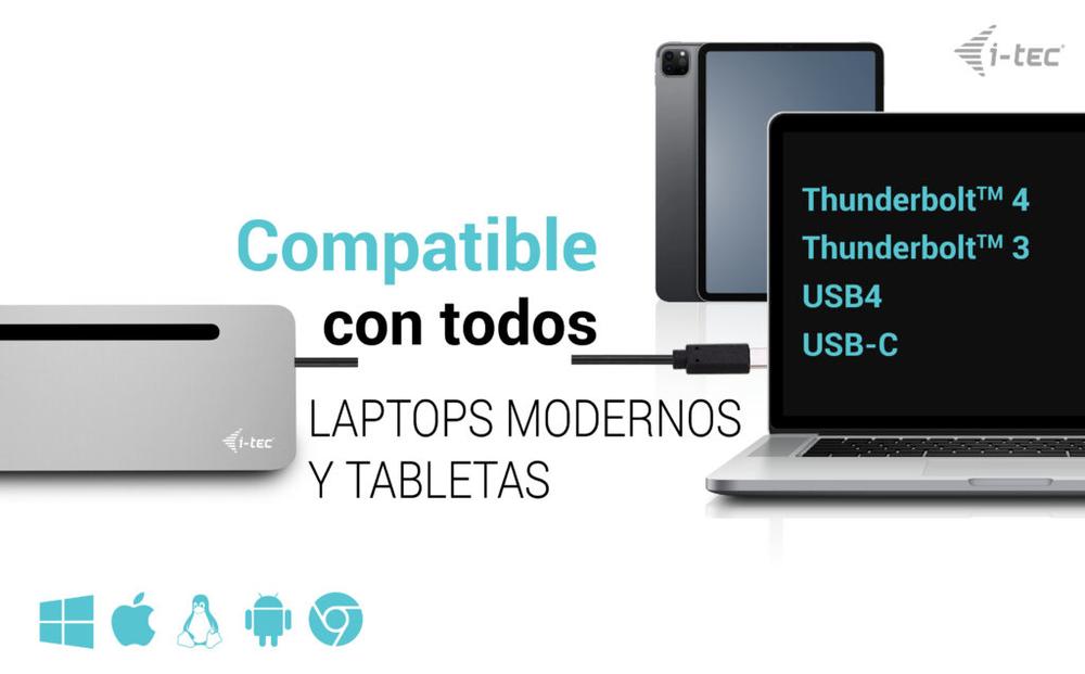 Docking Station I - Tec Usb Tipo C 12 En 1 + Cargador 100w