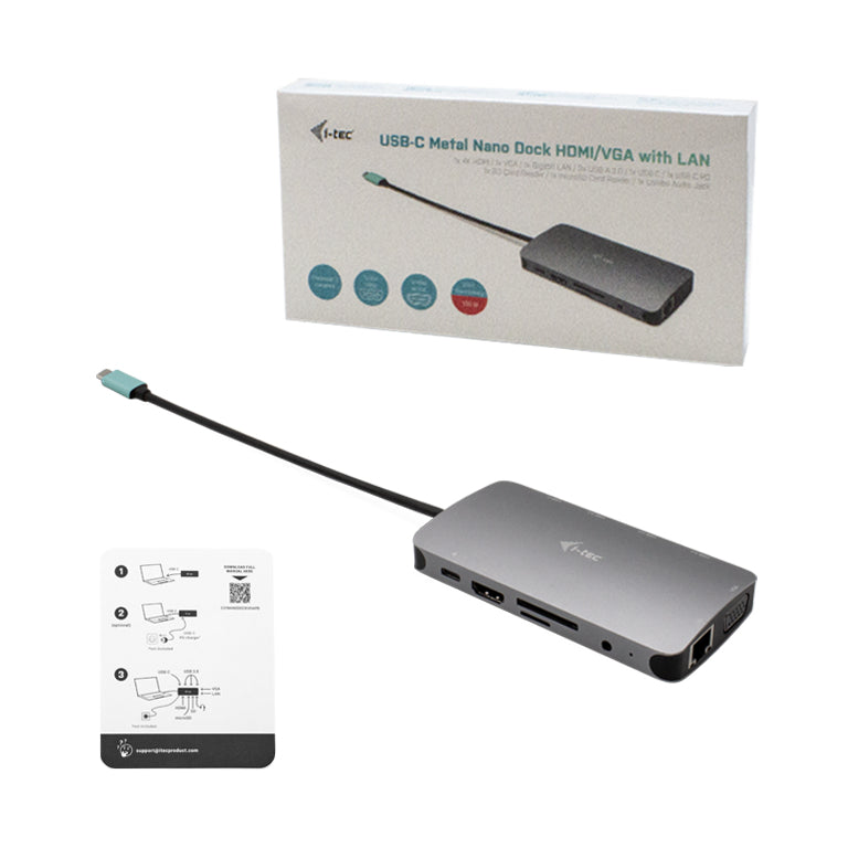 Docking Station I - Tec Usb Tipo C 11 En 1 + Cargador 100w