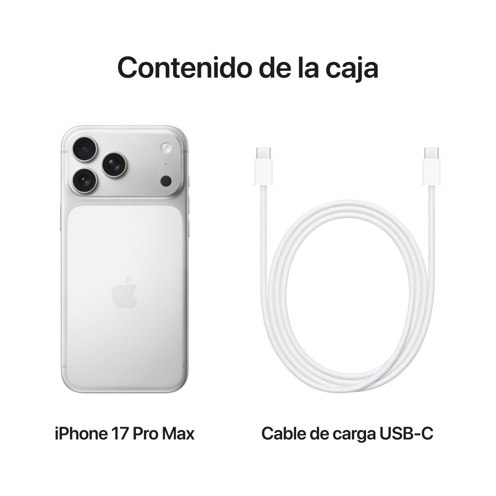 Telefono Movil Smartphone Apple Iphone 17 Pro Max 6.9 Pulgadas - 256gb Rom - Silver Reacondicionado