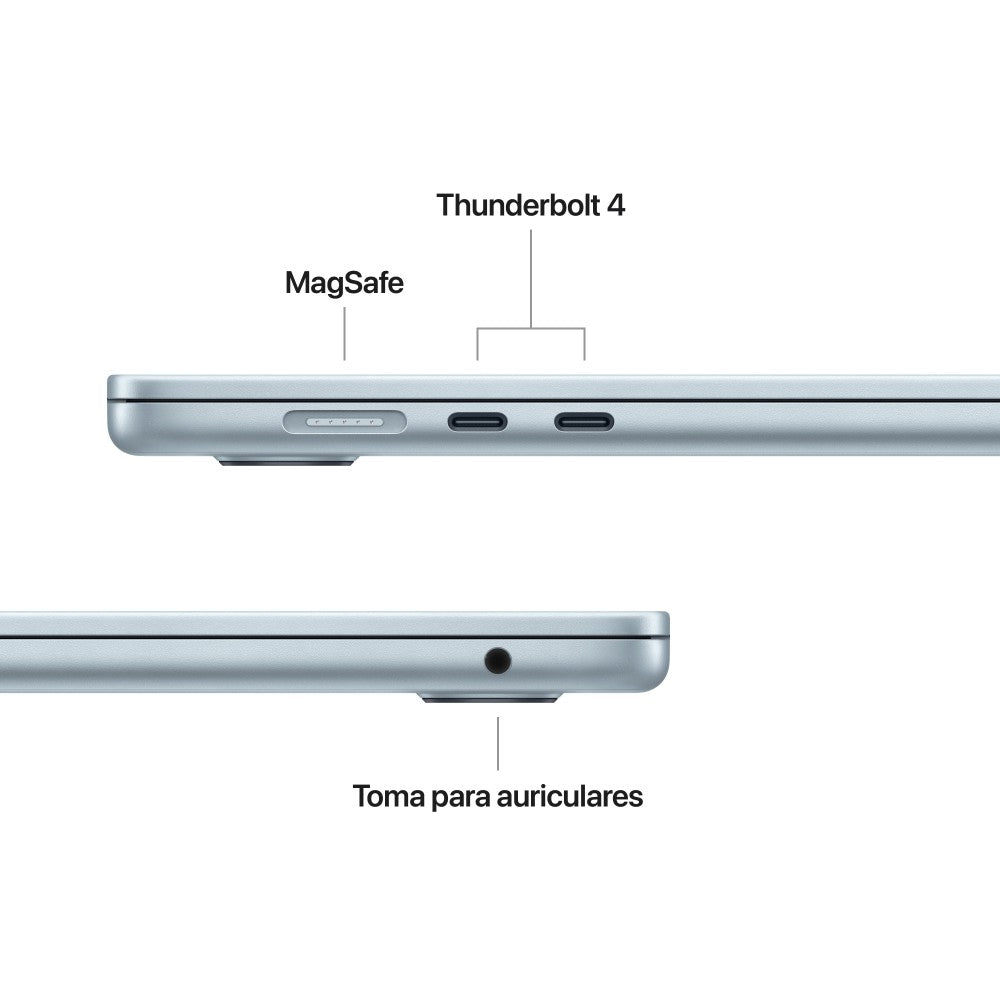 Portatil Apple Macbook Air M4 10cpu - 10gpu - 16gb - Ssd 512gb - 15.3 Pulgadas - Azul Cielo + Suwf2zm - A Applecare+ For 15 - Inch Macbook Air (m4) Reacondicionado