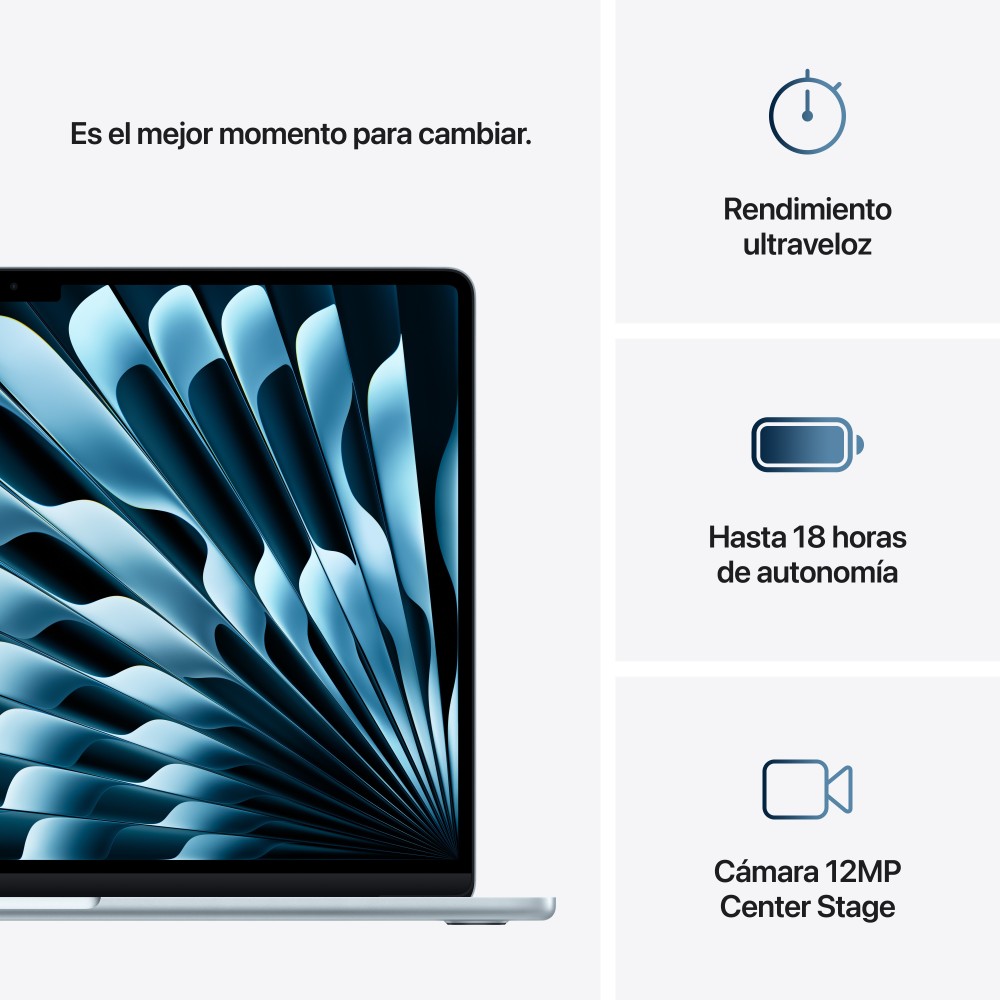Portatil Apple Macbook Air M4 10cpu - 10gpu - 16gb - Ssd 512gb - 15.3 Pulgadas - Azul Cielo + Suwf2zm - A Applecare+ For 15 - Inch Macbook Air (m4) Reacondicionado