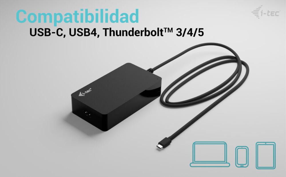 Cargador Universal I - Tec Charger - C140w 140w Usb Tipo C Negro